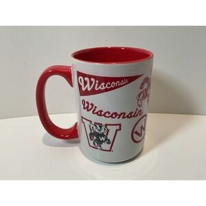 Wisconsin Badgers Ceramic Coffee Mug Red White Indigo NCAA College